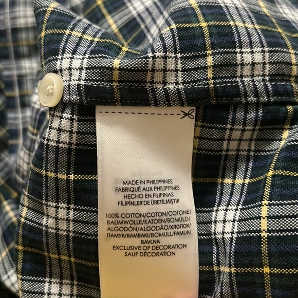 Polo Ralph Lauren Classic Fit Plaid Button Down Shirt Men’s M Green Long Sleeve - Picture 11 of 12